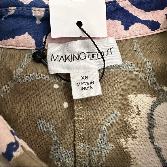 Making the Cut Army Green Floral Self Tie Dress XS Season 2 Winner Pockets NWT - Picture 2 of 10